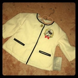 NWT Disney Baby Soft faux fur lined coat 6-12 mo